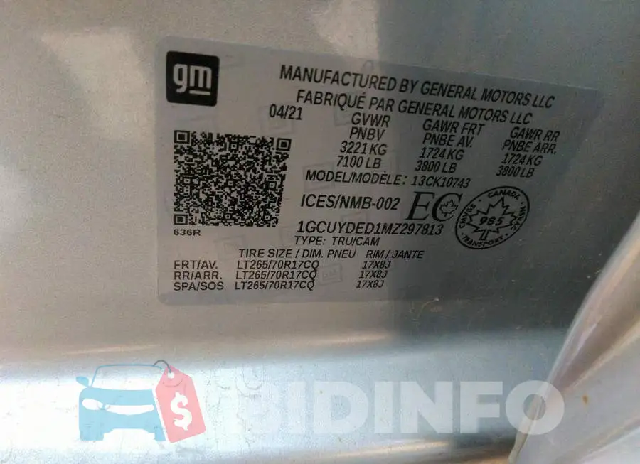 1GCUYDED1MZ297813 Photo# 9