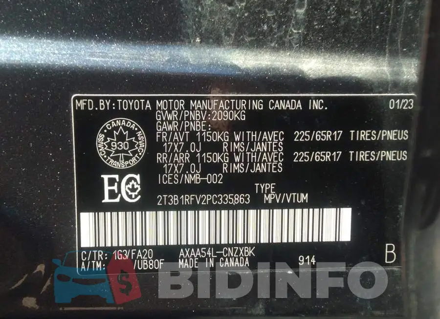 2T3B1RFV2PC335863 Photo# 9