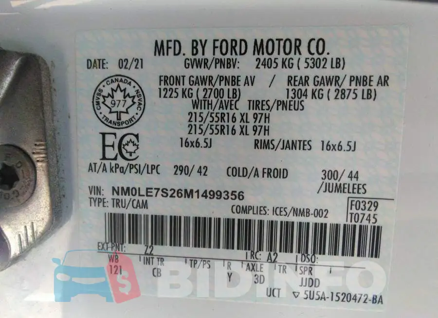 NM0LE7S26M1499356 Photo# 9