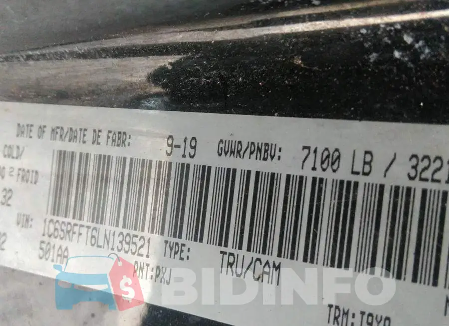 1C6SRFFT6LN139521 Photo# 9
