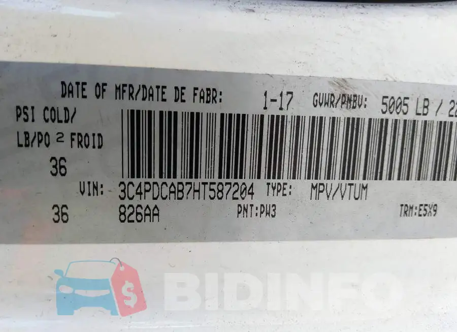 3C4PDCAB7HT587204 Photo# 9