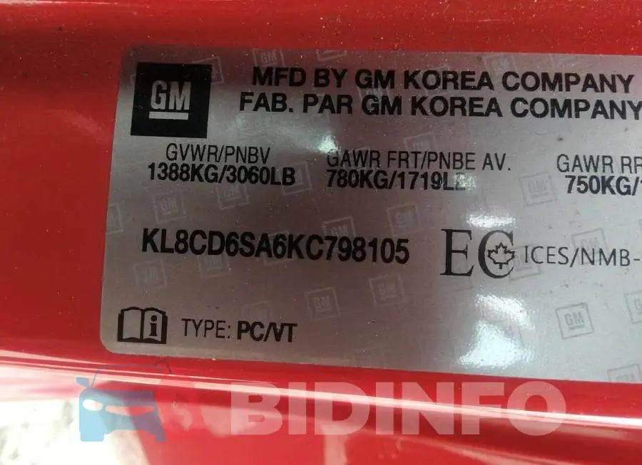 KL8CD6SA6KC798105 Photo# 9