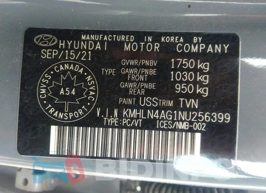 KMHLN4AG1NU256399 Photo# 9 KMHLN4AG1NU256399 Photo# 9