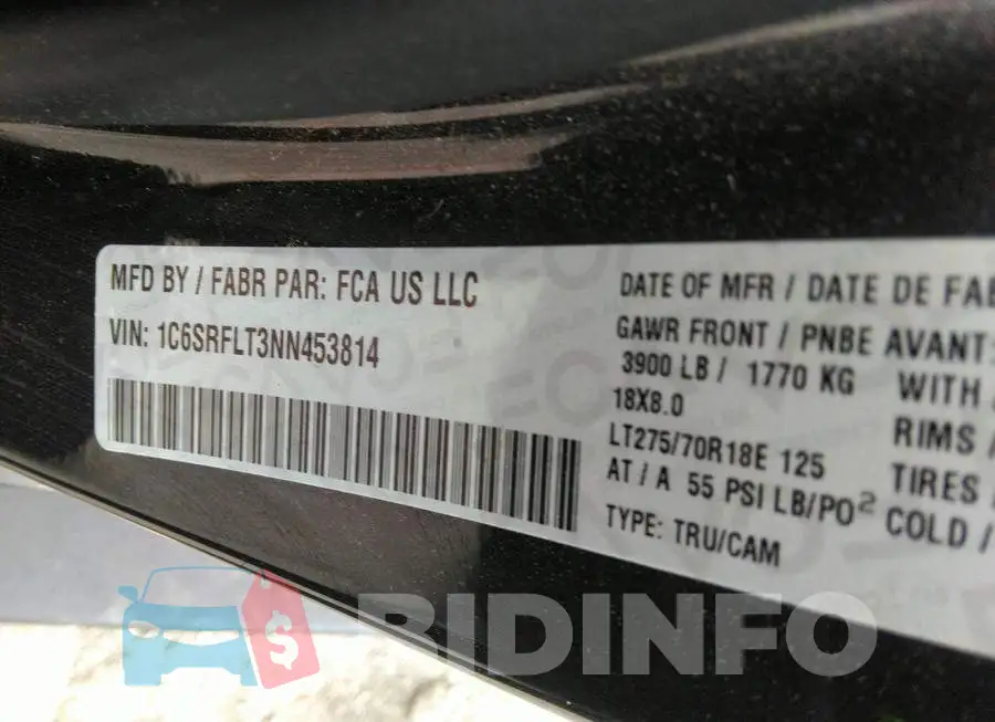 1C6SRFLT3NN453814 Photo# 9