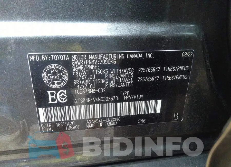 2T3B1RFV4NC307673 Photo# 9