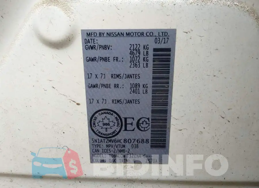 5N1AT2MV6HC807688 Photo# 9