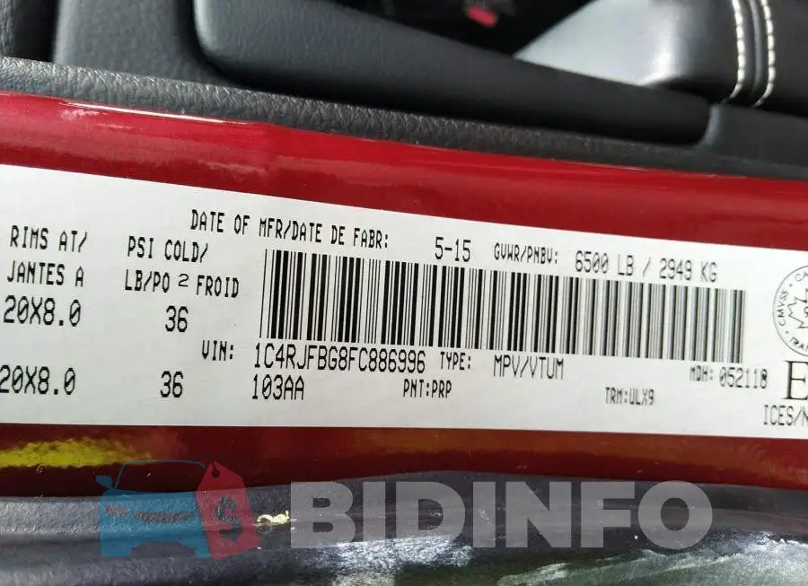 1C4RJFBG8FC886996 Photo# 9