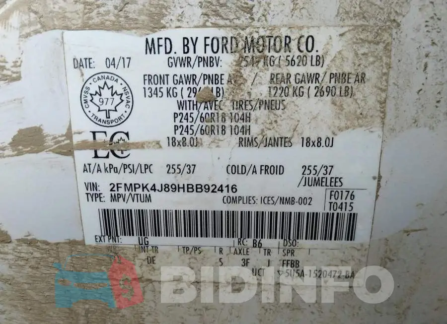 2FMPK4J89HBB92416 Photo# 9