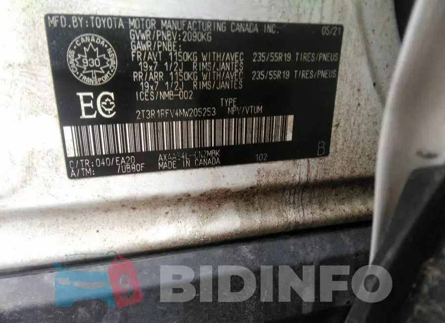 2T3R1RFV4MW205253 Photo# 9