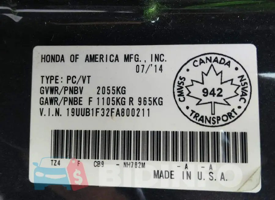 19UUB1F32FA800211 Photo# 9