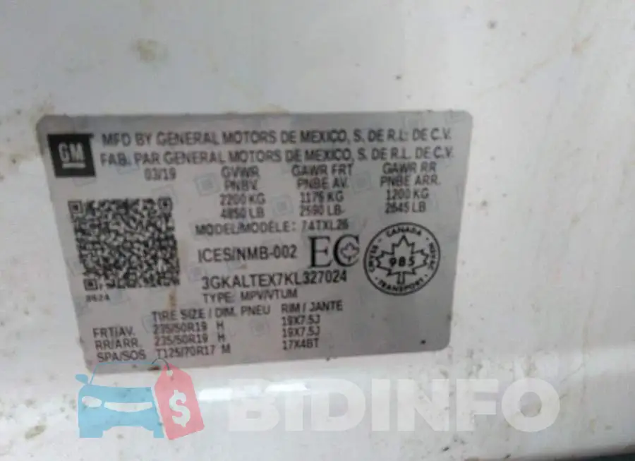 3GKALTEX7KL327024 Photo# 10