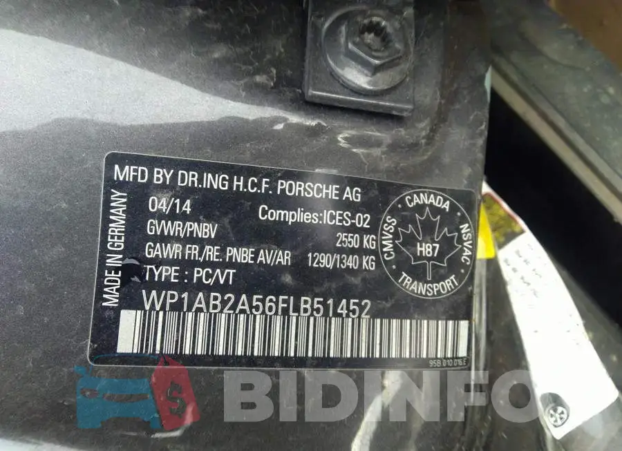 WP1AB2A56FLB51452 Photo# 9