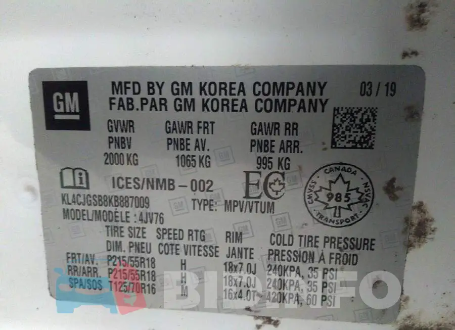 KL4CJGSB8KB887009 Photo# 9
