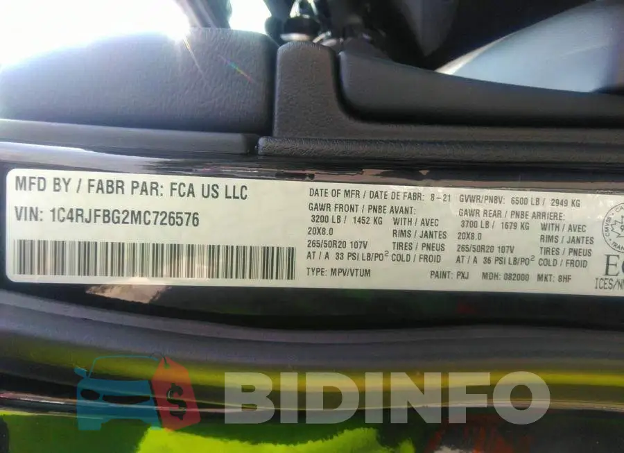 1C4RJFBG2MC726576 Photo# 9