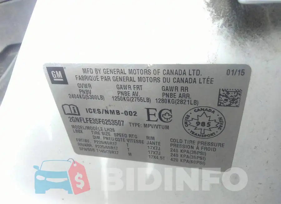 2GNFLFE35F6253507 Photo# 9