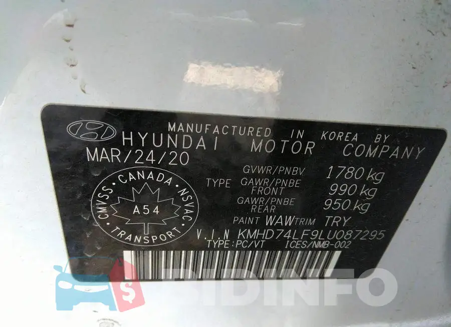 KMHD74LF9LU087295 Photo# 9