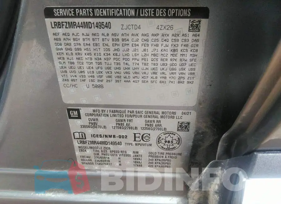 LRBFZMR44MD149540 Photo# 9