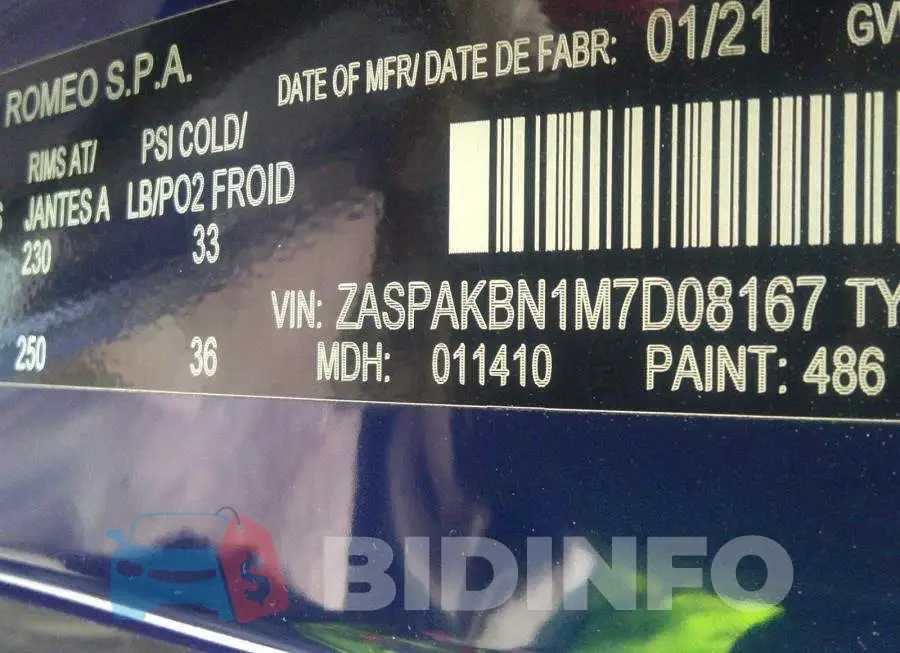 ZASPAKBN1M7D08167 Photo# 9