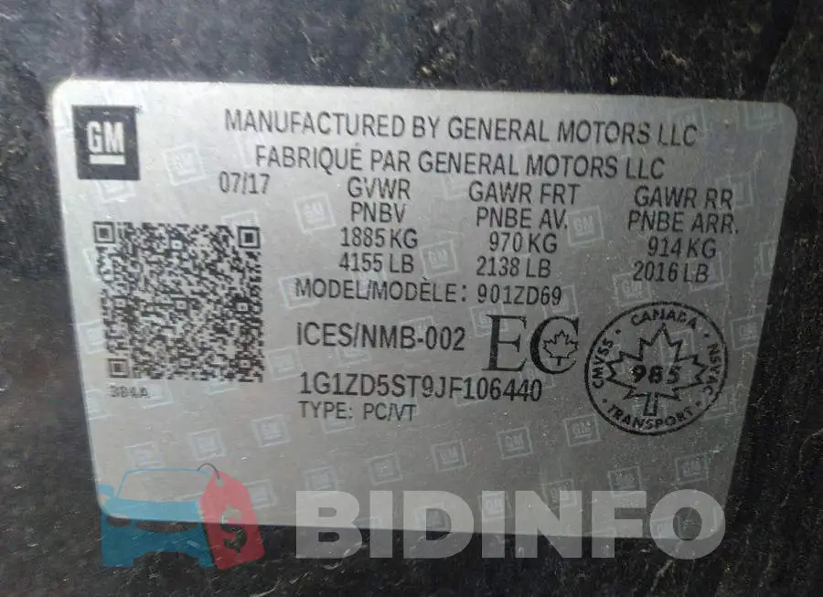 1G1ZD5ST9JF106440 Photo# 9
