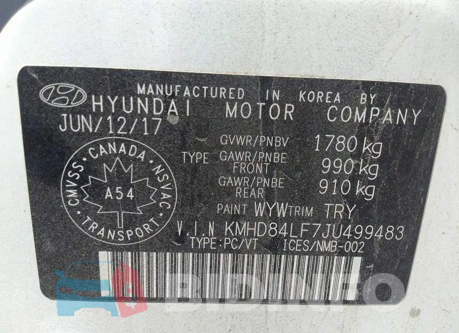 KMHD84LF7JU499483 Photo# 9