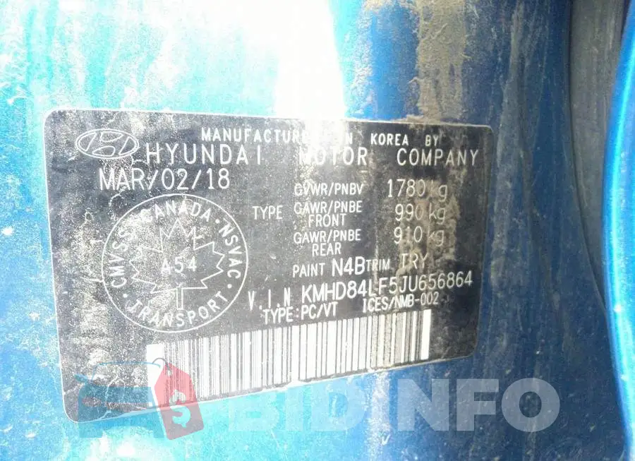 KMHD84LF5JU656864 Photo# 9