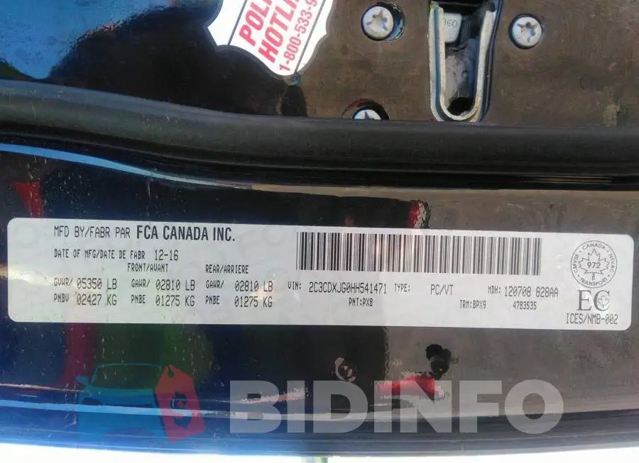 2C3CDXJG0HH541471 Photo# 9