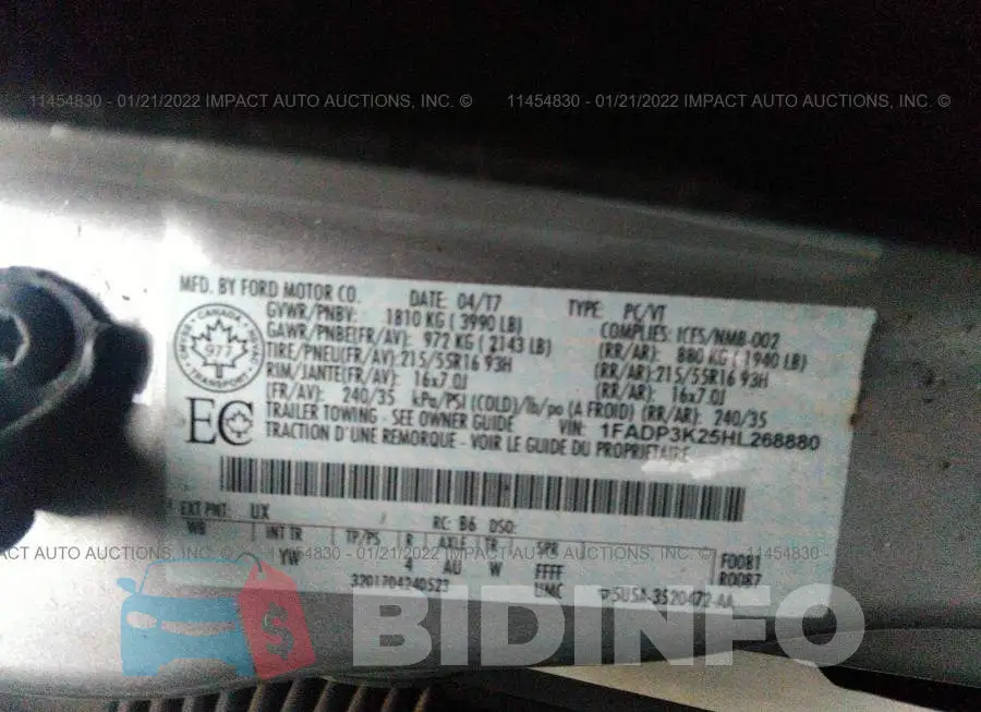 1FADP3K25HL268880 Photo# 9