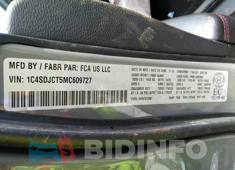 1C4SDJCT5MC609727 Photo# 9