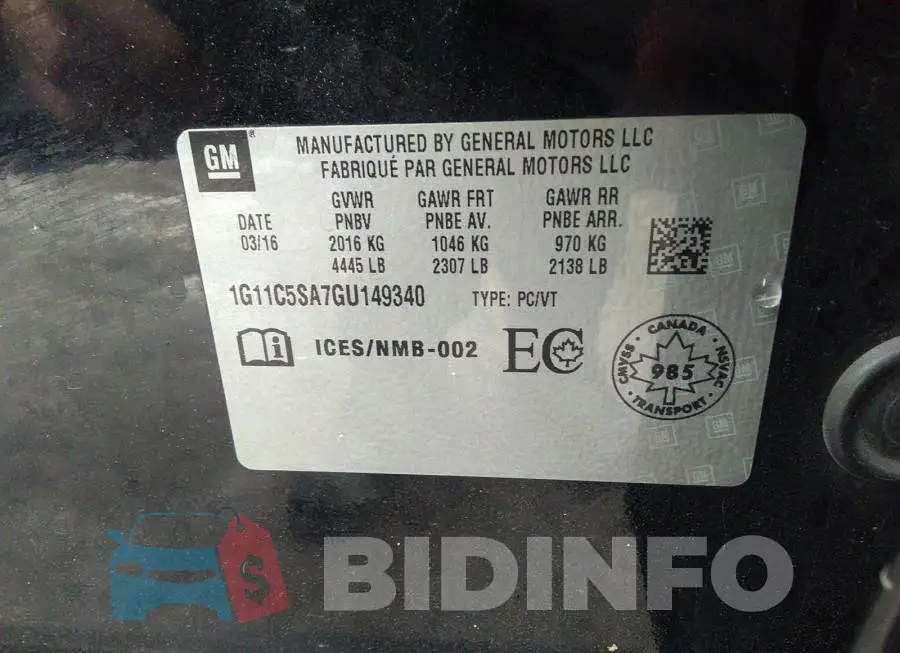 1G11C5SA7GU149340 Photo# 9