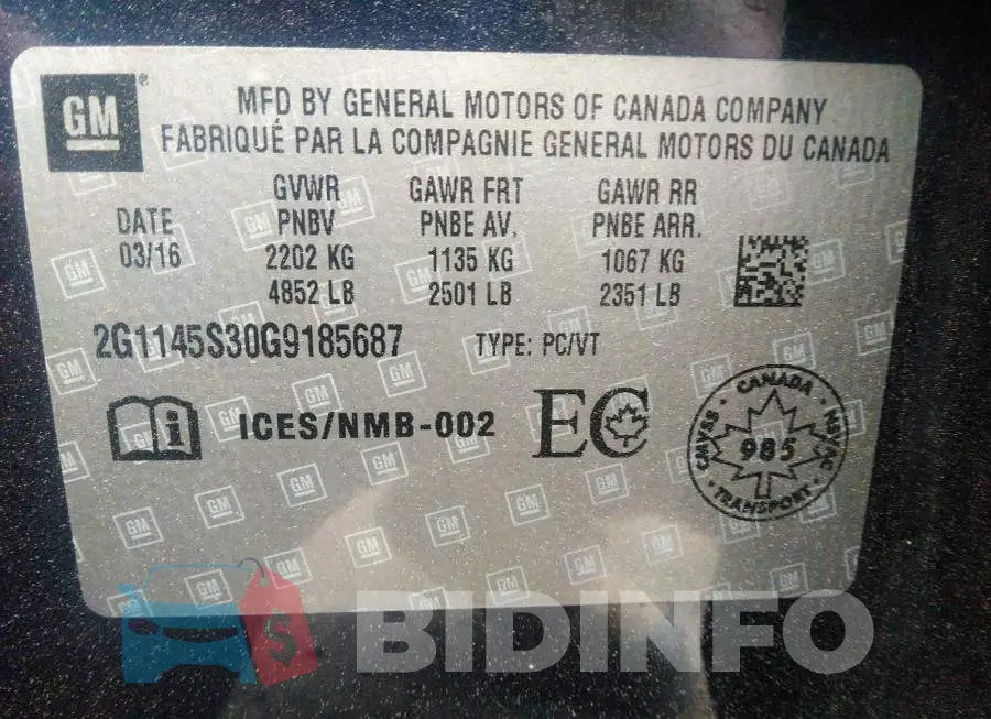 2G1145S30G9185687 Photo# 9