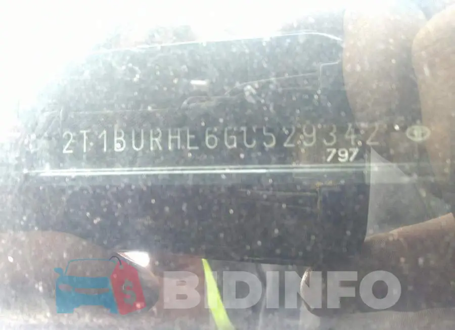 2T1BURHE6GC529342 Photo# 9