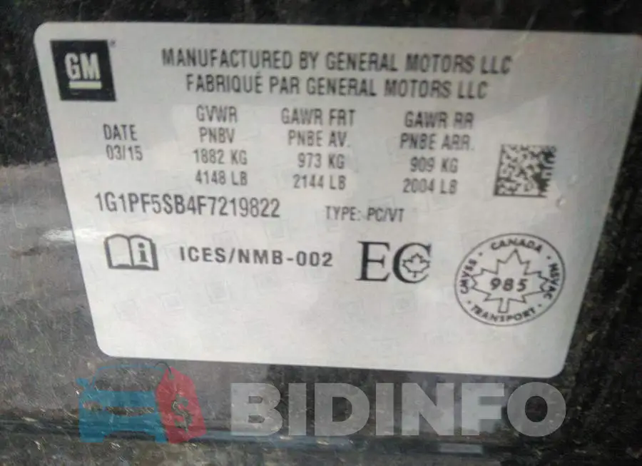 1G1PF5SB4F7219822 Photo# 9