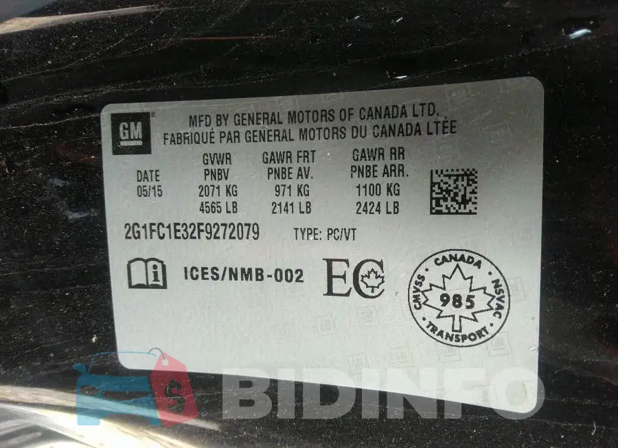 2G1FC1E32F9272079 Photo# 9