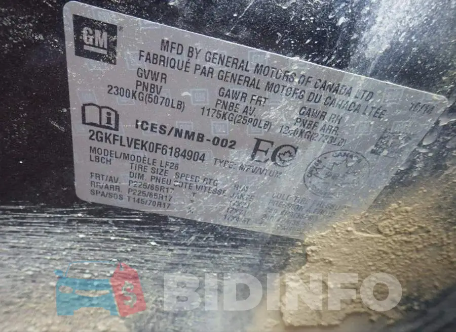 2GKFLVEK0F6184904 Photo# 9