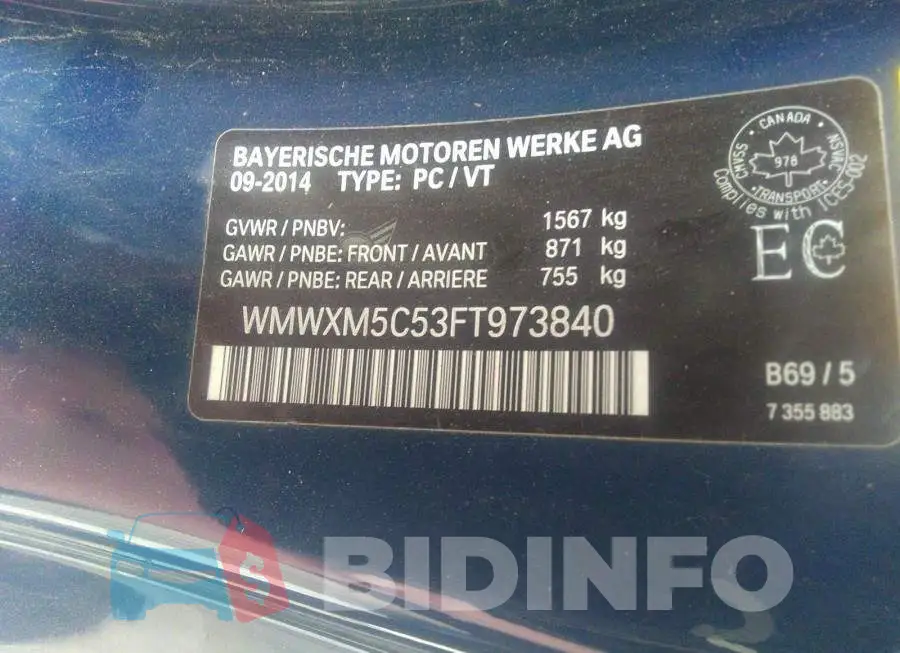 WMWXM5C53FT973840 Photo# 9