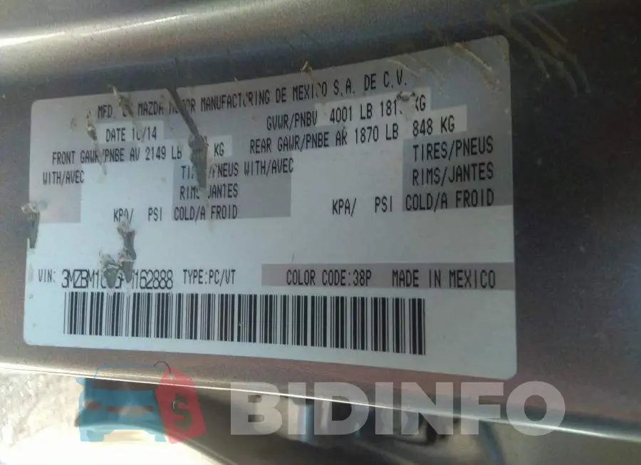 3MZBM1U76FM162888 Photo# 9