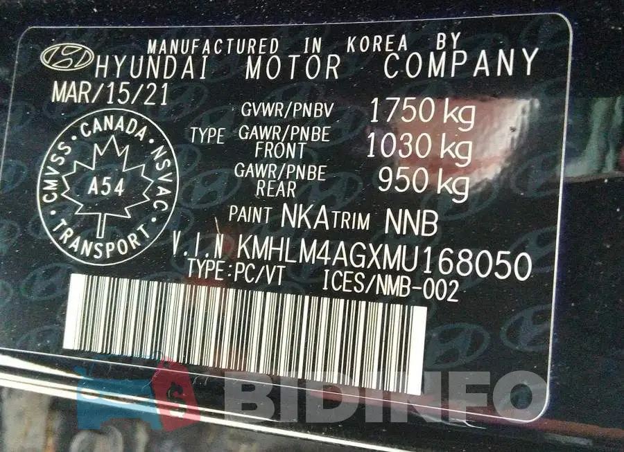 KMHLM4AGXMU168050 Photo# 9