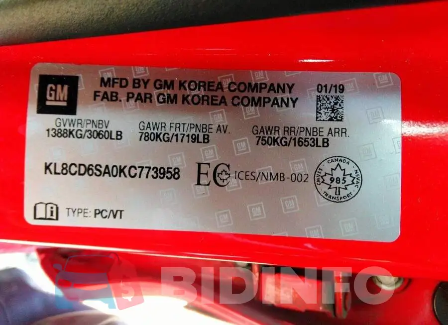 KL8CD6SA0KC773958 Photo# 9