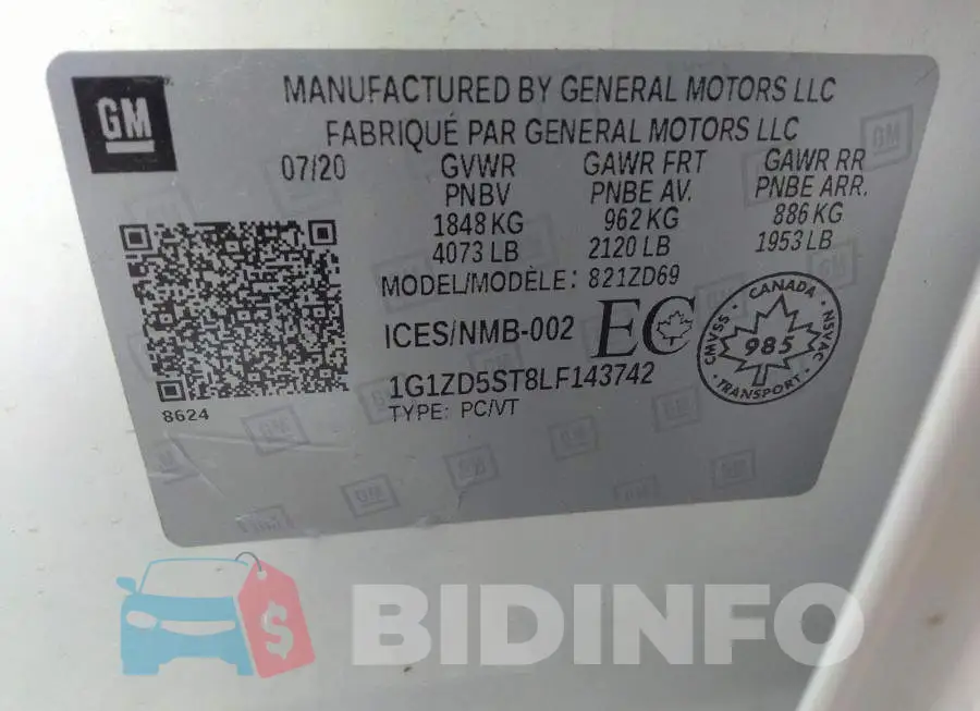 1G1ZD5ST8LF143742 Photo# 9