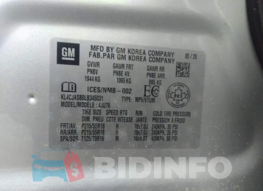KL4CJASB0LB345031 Photo# 9