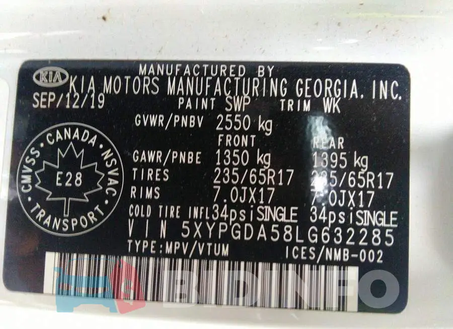 5XYPGDA58LG632285 Photo# 9