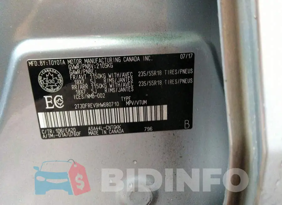 2T3DFREV9HW680710 Photo# 9