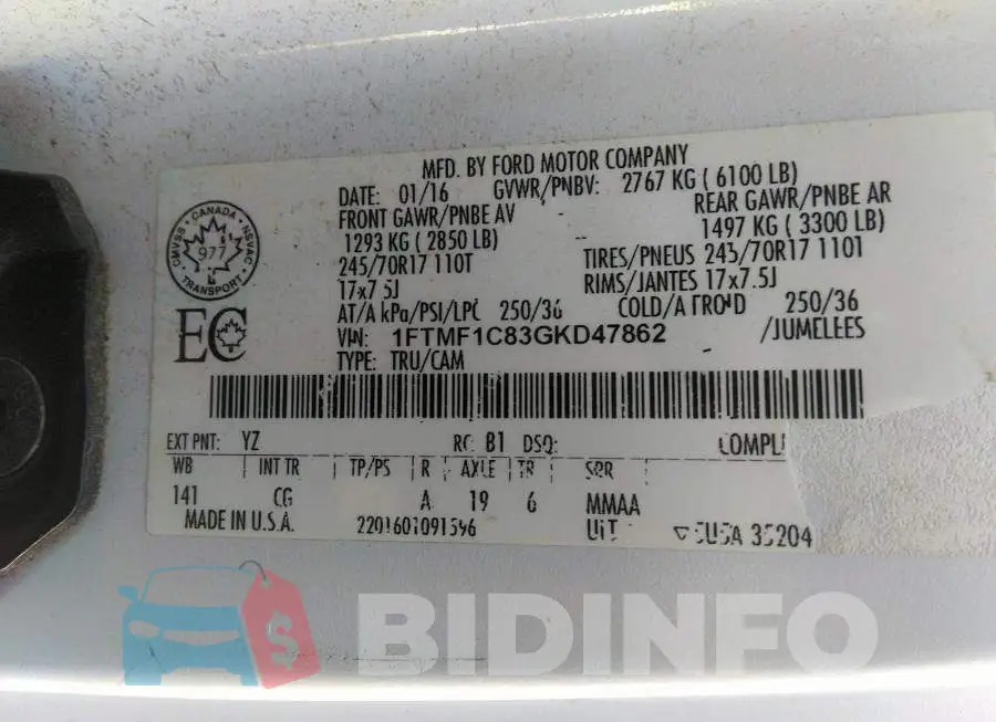 1FTMF1C83GKD47862 Photo# 9