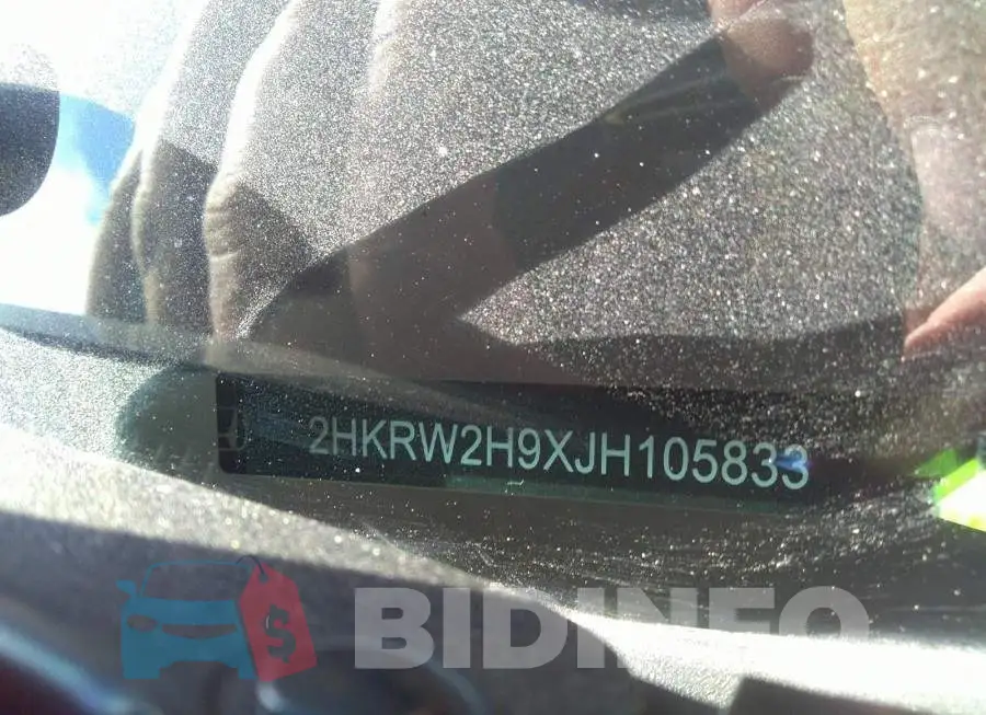 2HKRW2H9XJH105833 Photo# 9