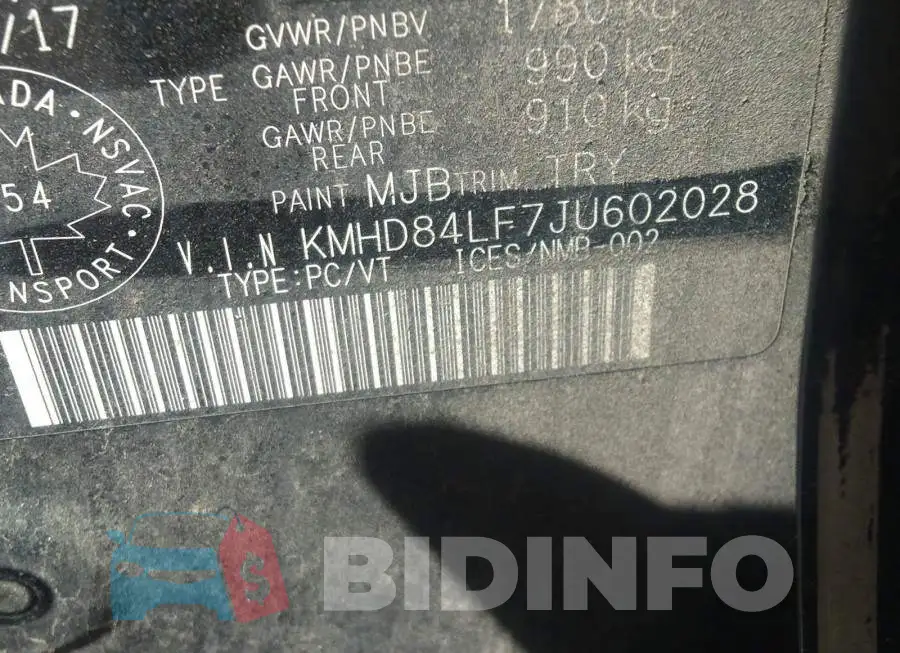 KMHD84LF7JU602028 Photo# 9