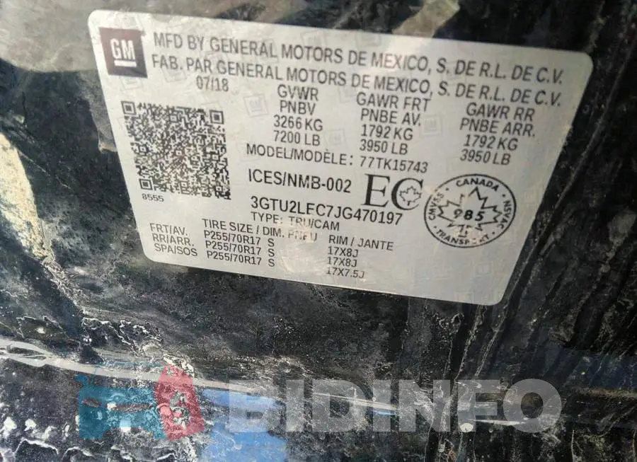 3GTU2LEC7JG470197 Photo# 9