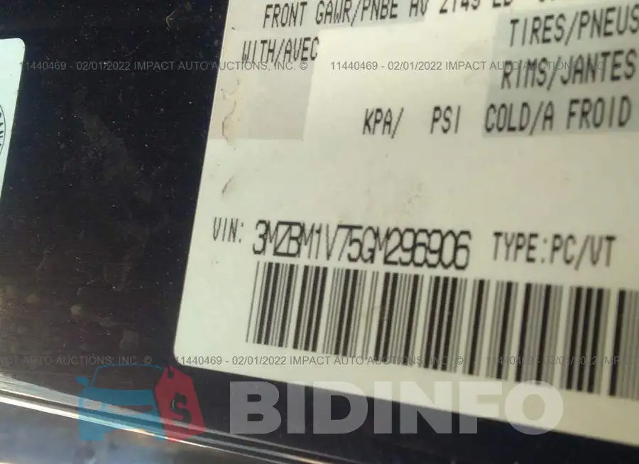 3MZBM1V75GM296906 Photo# 9