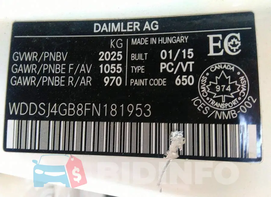 WDDSJ4GB8FN181953 Photo# 9