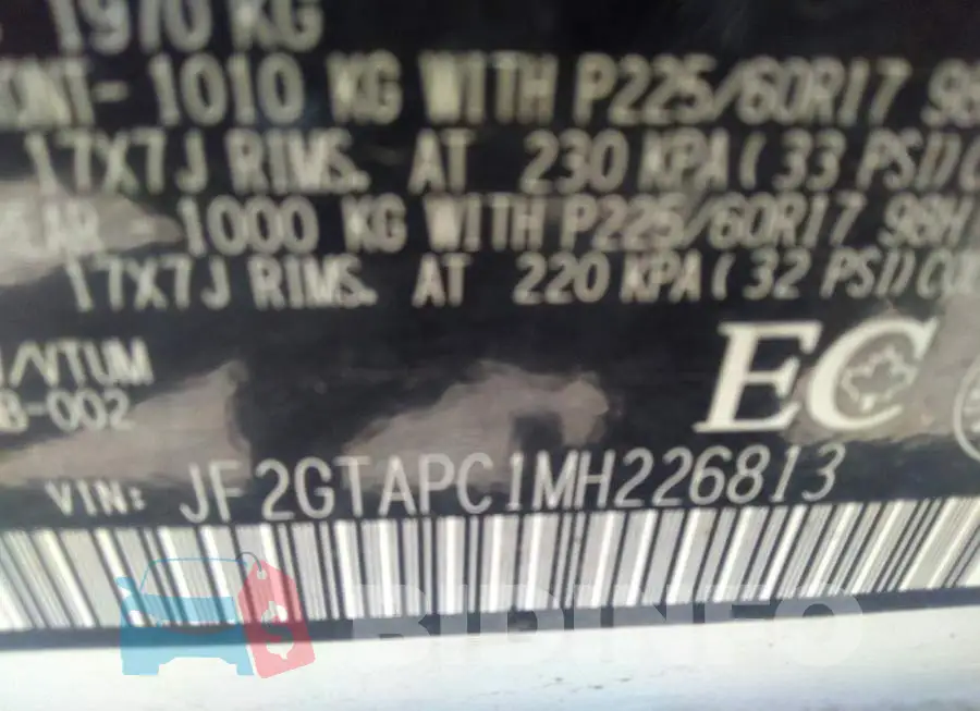 JF2GTAPC1MH226813 Photo# 9