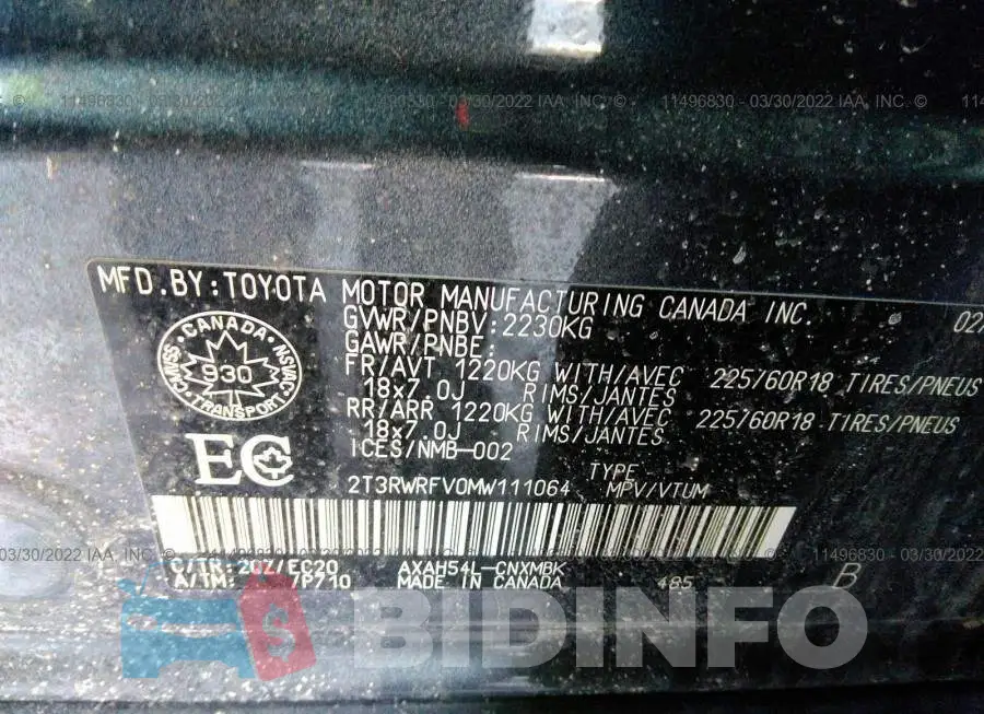 2T3RWRFV0MW111064 Photo# 9